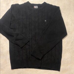 South Pole Men's Black Crewneck Sweater